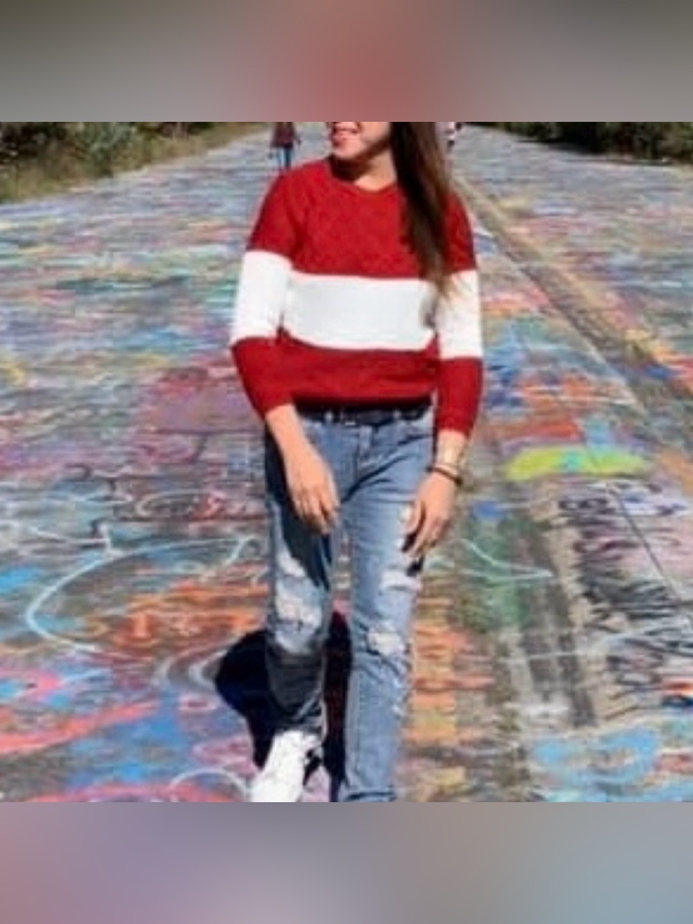 Women's ( Youth) Korean Fashion Y2k 3/4 sleeve Cable Knit Sweater